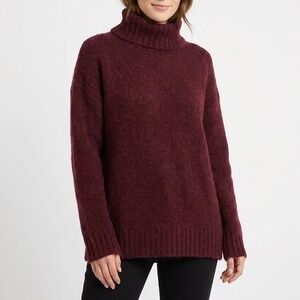VICI Burgundy Oversized Turtleneck Chunky Knit Sweater Women's Large